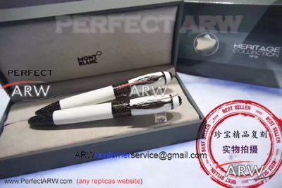 Perfect Replica Best Mont blanc Daniel Defoe White Barrel Rollerball Pen Copy